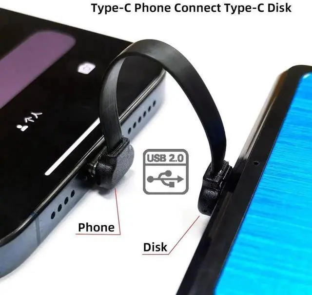 Alt view image 4 of 7 - 2 Pack 2.76 Inch Short Flat USBC Extension Cable, USB 2.0 Dual 90 Degree Angled PD 65W Fast Charging Data Transfer Cord for Power Banks