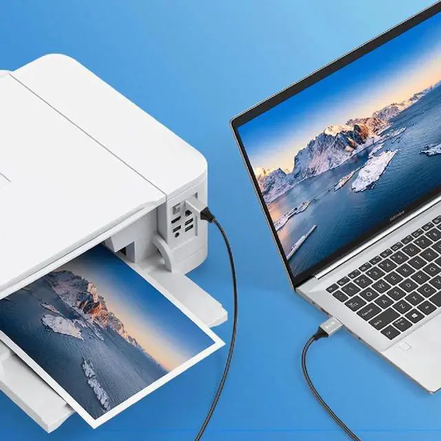 Alt view image 4 of 7 - 3.28FT USB 3.0 Coiled Cable, USB 3.0 TypeA Male to TypeB Male HighSpeed Data Transfer & Charging Cable for Phones, Laptops & USB Flash Drives