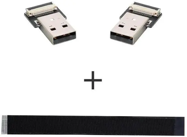 Alt view image 2 of 7 - 0.2M USB 2.0 Flat Ribbon Flex Extension Cable, USB 2.0 Male to Male Data Transfer & Charging Adapter Cord