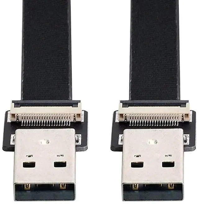Alt view image 4 of 7 - 0.2M USB 2.0 Flat Ribbon Flex Extension Cable, USB 2.0 Male to Male Data Transfer & Charging Adapter Cord