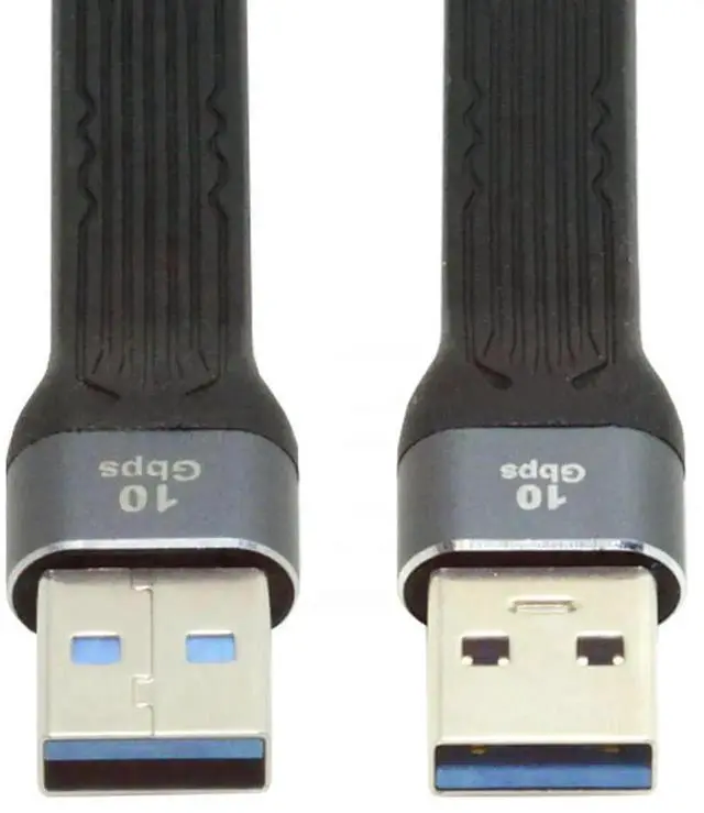 Main image of 13cm Flat Slim FPC USB 3.1 TypeA Male to Male Short Extension Cable, 10Gbps HighSpeed Data Cable for Laptop & Desktop