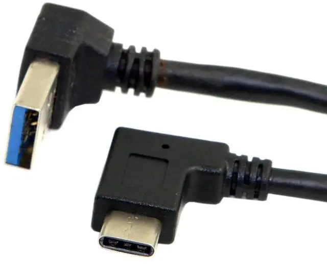 Main image of 30cm Reversible USB 3.1 TypeC 90 Degree Up Angled to USBA Male Data Cable for Tablet & Mobile Phone, Type04