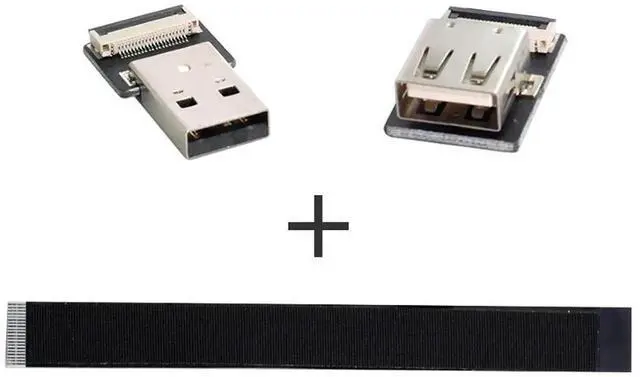 Alt view image 7 of 7 - 0.5M USB 2.0 Flat Ribbon Flex Extension Cable, USB 2.0 Male to Female Data Transfer & Charging Adapter Cord
