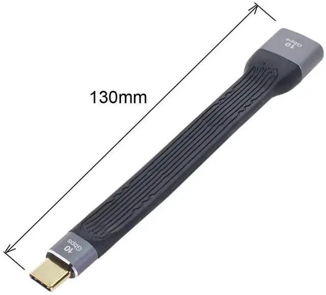 Alt view image 2 of 7 - USB 3.0 TypeA Female to USB 3.1 TypeC Male Host OTG Flat Slim FPC Data Cable for Laptop & Phone