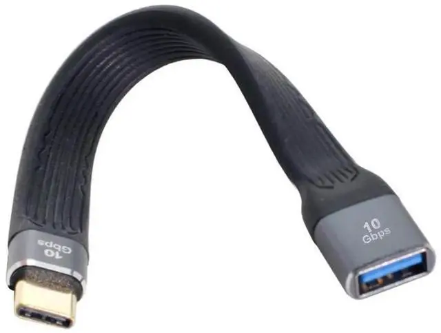Alt view image 6 of 7 - USB 3.0 TypeA Female to USB 3.1 TypeC Male Host OTG Flat Slim FPC Data Cable for Laptop & Phone