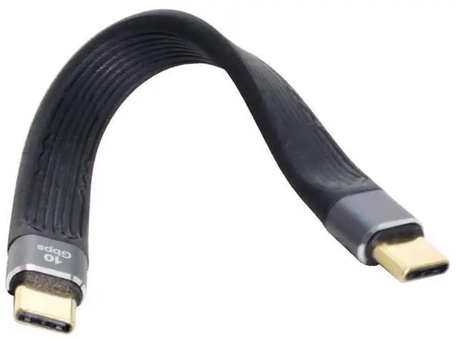 Alt view image 5 of 7 - 13cm Flat Slim FPC USBC Male to Male Cable, USB 3.1 10Gbps 65W 3A Fast Charging & Data Cable for Laptop & Phone