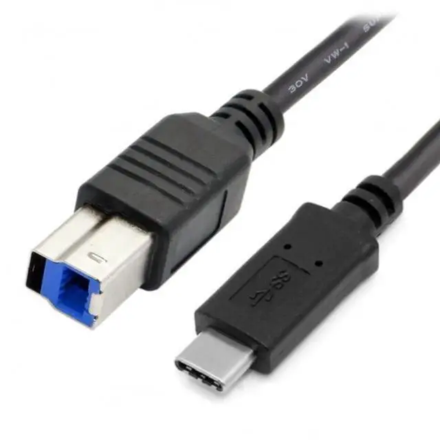 Alt view image 6 of 7 - 100cm Black USBC Male to USB Standard B Male Cable, USB 3.1 HighSpeed Data Cable for Mac & Laptop