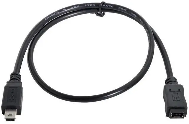 Alt view image 2 of 7 - 1.6ft USB 2.0 Mini USB 5Pin Male to Female Data & Power Extension Cable Adapter