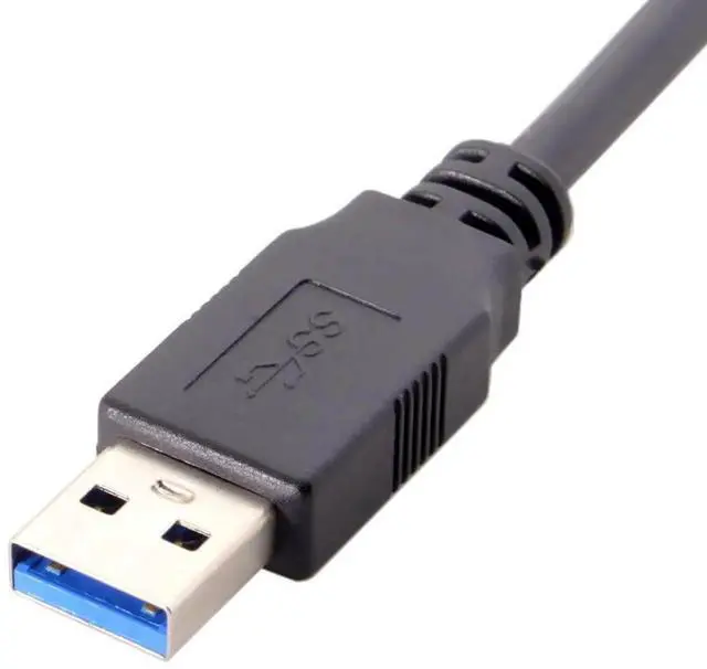 Alt view image 5 of 7 - 1.2M 90 Degree Right Angled USB 3.0 TypeA Male to MicroB Male Cable with Panel Mount Screws