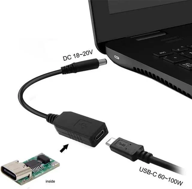 Alt view image 6 of 7 - USBC to DC 20V PD Emulator Trigger Charging Cable, USB 3.1 TypeC to 5.5×2.5mm & 5.5×2.1mm Dual Power Plug for Laptop