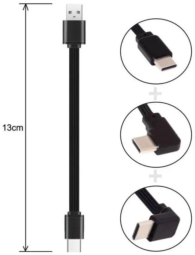Alt view image 2 of 6 - 3 Pack 13cm USBC Cables Set, USB 2.0 TypeA Male to USBC Male, 4Core Wire, 5V 2A Power & Data Cable