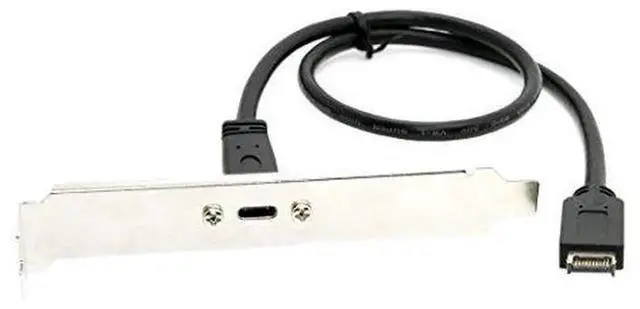 Alt view image 2 of 6 - 12cm USBC Front Panel Header to USB TypeE Motherboard Extension Cable Adapter, USB 3.1 Gen 2 10Gbps with PCIE Bracket