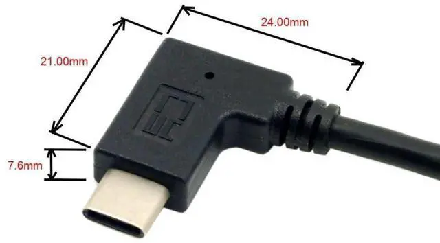 Alt view image 3 of 5 - 30cm 90 Degree LeftAngled USB 3.0 to USBC Data Extension Cable for Tablet, Mobile Phone & Hard Disk Drive