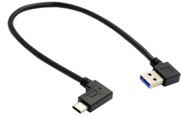 Alt view image 2 of 7 - 30cm 90 Degree RightAngled USB 3.0 to USBC Data Extension Cable for Tablet, Mobile Phone & Hard Disk Drive