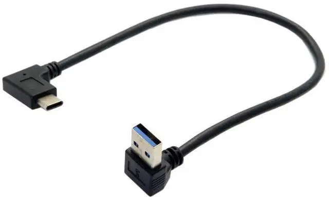 Main image of 30cm 90 Degree UpAngled USB 3.0 to USBC Data Extension Cable for Tablet, Mobile Phone & Hard Disk Drive