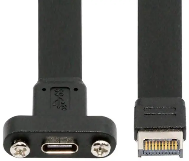Alt view image 4 of 7 - 12cm USBC Front Panel Header to USB TypeE Motherboard Extension Cable Adapter, USB 3.2 Gen 2x2 20Gbps with PCIE Bracket