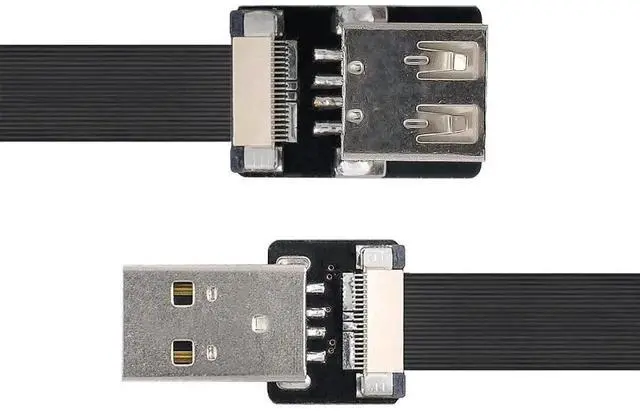 Alt view image 6 of 6 - 2.0M USB 2.0 Male to Female Flat Ribbon Flex Extension Cable, Data Transfer & Charging Adapter