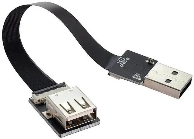Alt view image 4 of 6 - 2.0M USB 2.0 Male to Female Flat Ribbon Flex Extension Cable, Data Transfer & Charging Adapter