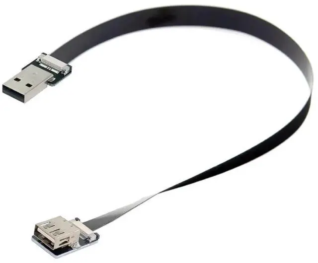 Alt view image 3 of 6 - 2.0M USB 2.0 Male to Female Flat Ribbon Flex Extension Cable, Data Transfer & Charging Adapter