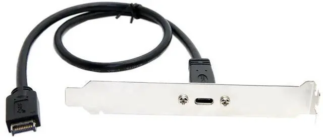 Alt view image 3 of 7 - 12cm PCIE Bracket USBE Motherboard to USBC Front Panel Header Extension Cable Adapter, USB 3.1 Gen 2 10Gbps
