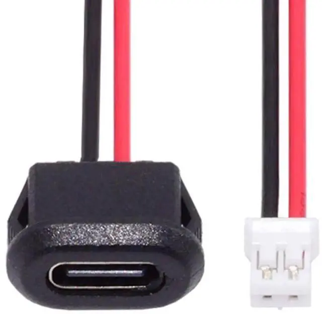 Alt view image 3 of 5 - 5 Pack 2.0mm Pitch 2Pin to USBC Female DC 5V 3A Flush Mount Charging Socket Conversion Cable Adapter