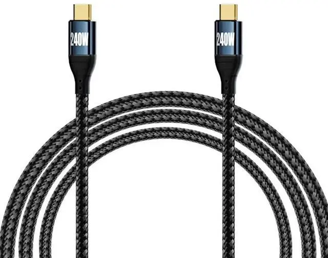 Alt view image 7 of 7 - 100CM USBC 240W TypeC Cable, 480Mbps Data Speed, 48V 5A PD Charging, Backward Compatible with USB2.0 100W for Laptop, Tablet & Phone