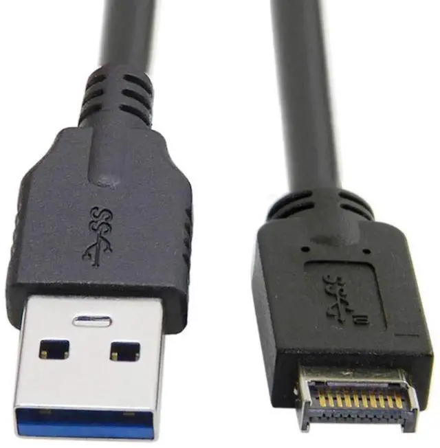 Alt view image 4 of 7 - 1.64FT/50cm USB 3.0 to USB 3.1 TypeE Front Panel Motherboard Header Extension Data Cable
