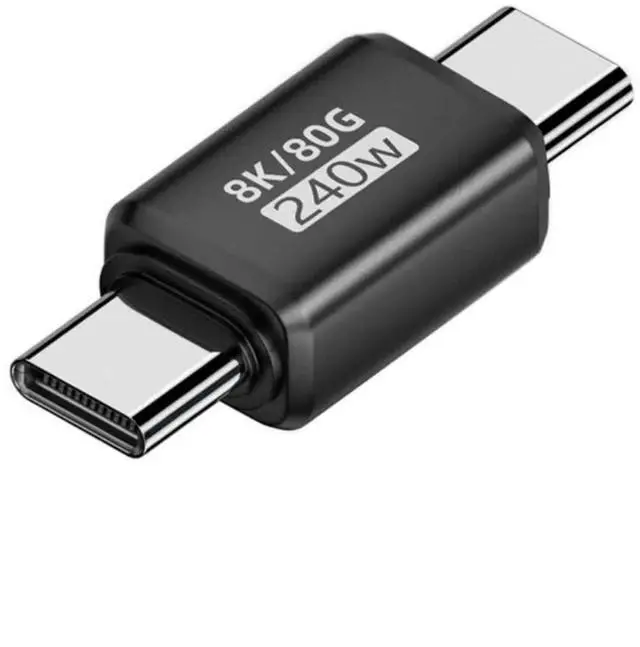 Main image of USBC Extender Adapter, USB4 TypeC Male to Male Connector, 80Gbps Data Transfer, PD 240W Fast Charging, 16K/8K/5K Video Output