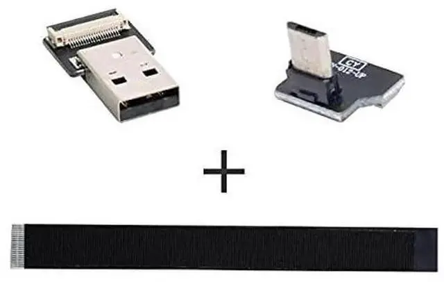 Alt view image 6 of 7 - 50CM UpAngled Flat Slim FPC USB 2.0 TypeA Male to Micro USB 5Pin Male Data Cable for FPV, Hard Disk & Mobile Phone