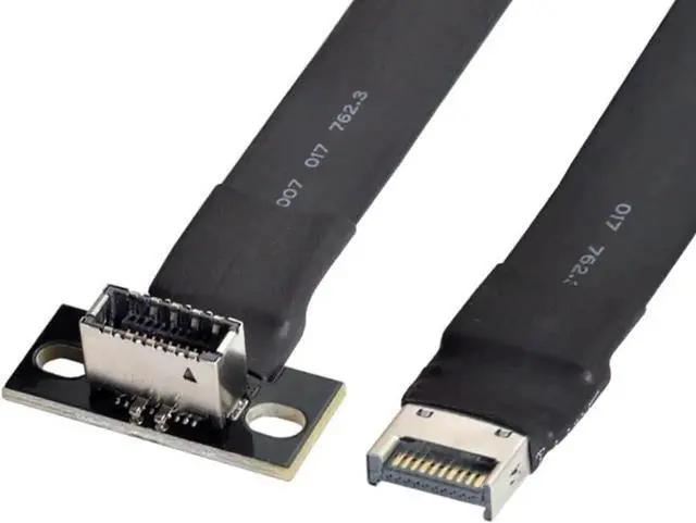 Alt view image 2 of 7 - 50cm USB 3.2 Gen 2 (USB 3.1) TypeE Front Panel Socket Motherboard Header Extension Cable