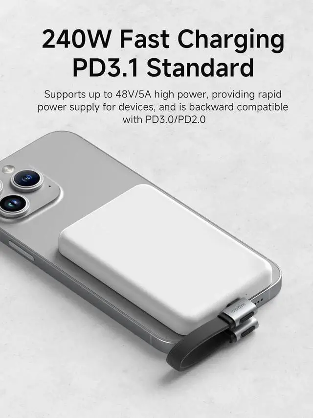 Alt view image 2 of 7 - 0.33ft USB4 V2.0 USBC Cable, 80Gbps Data Transfer, 8K@60Hz Video Display, 240W Fast Charging for iPhone 17/16/15 Pro Max, iPad Pro, Thunderbolt 5/4 & External SSD