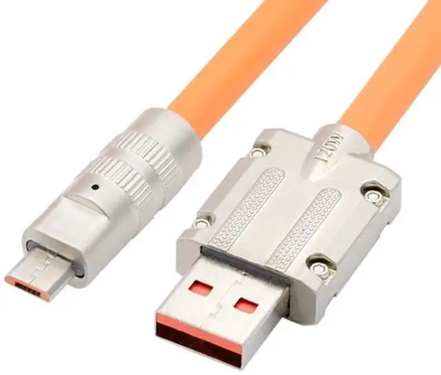 Main image of 1.0M Liquid Silicone UltraSoft USB 2.0 Male to Micro USB 5Pin Male Cable, 120W Fast Charging & Data Transfer Extension Cord