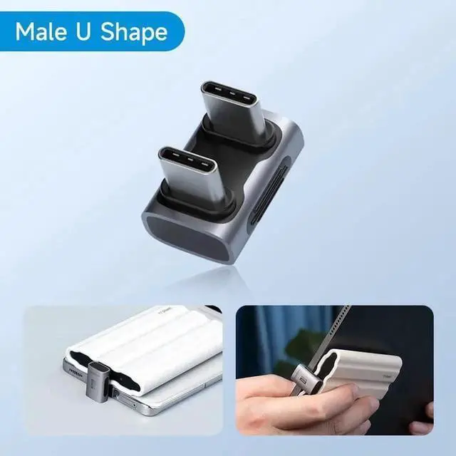 Alt view image 6 of 7 - UType Male to Male USBC Adapter, 240W 40Gbps 8K@60Hz USB4 Connector for Thunderbolt 4/3, ROG Ally, Steam Deck, Switch, Dock, Mac, Tablet, iPhone 16/15 Pro Max