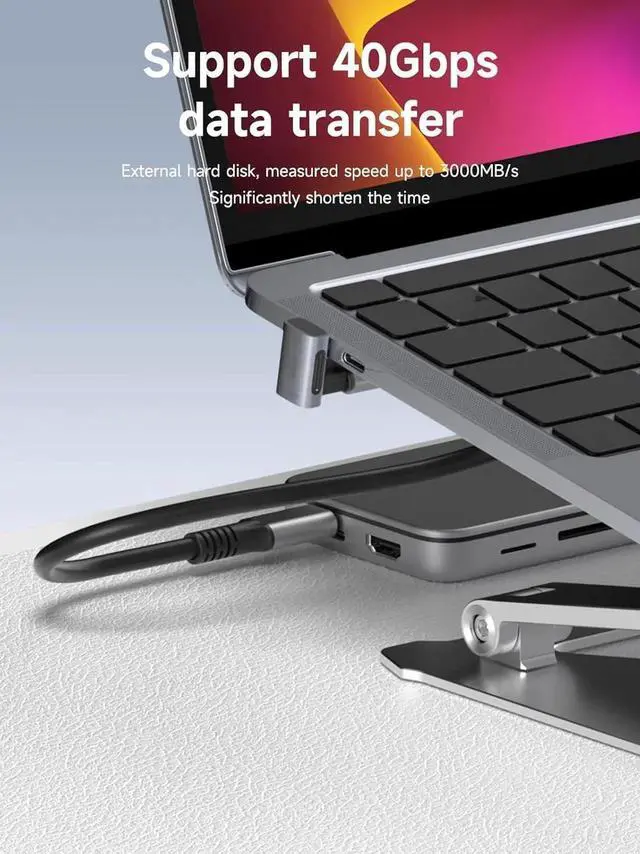 Alt view image 4 of 6 - 240W 40Gbps 8K UType USBC Male to Male Adapter, USB4 Connector for Thunderbolt 4/3, ROG Ally, Steam Deck, Switch, Dock, Mac, Tablet, iPhone 16/15 Pro Max