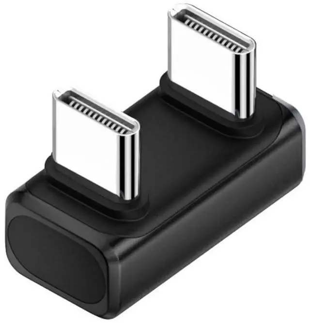 Main image of 180 Degree Angled USBC Male to Male Extender Adapter, USB 5.0 TypeC Connector Support 80Gbps Data Transfer 240W PD Fast Charging 16K/8K/5K Video Output