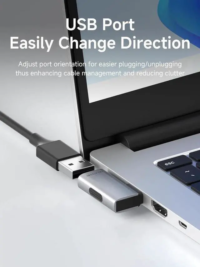 Alt view image 6 of 7 - 2 Pack 90 Degree SideFront USB 3.2 Adapter, Right & Left Angle USB A Male to Female OTG Extender Connector for Laptop, Charger, PC, Car, Mouse, Keyboard