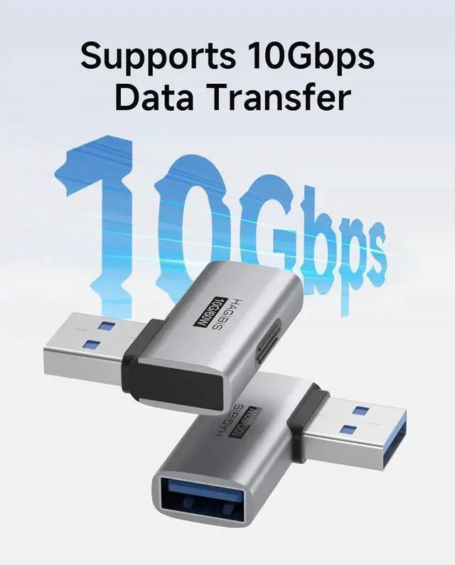 Alt view image 6 of 7 - 2 Pack 90° SideBack USB 3.2 Adapter, Right & Left Angle USBA Male to Female OTG Extender Connector for Laptop, Charger, PC, Car, Mouse, Keyboard