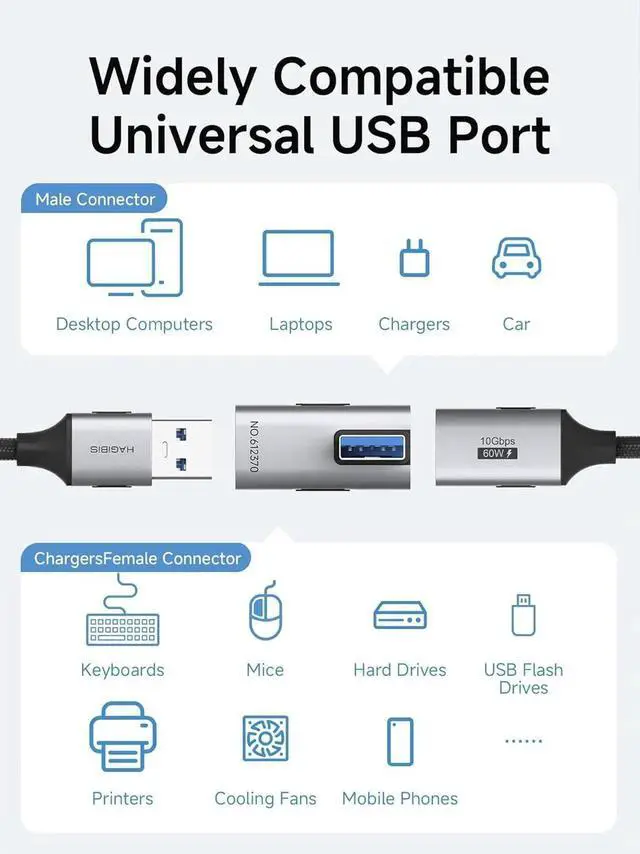 Alt view image 4 of 7 - 2 Pack 90 Degree VerticalFront USB 3.2 Adapter, Right & Left Angle USBA Male to Female OTG Extender Connector for Laptop, Charger, PC, Car, Mouse, Keyboard
