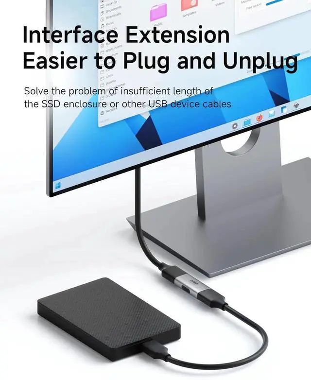 Alt view image 6 of 7 - 2 Pack USB 3.2 Female to Female Adapter, 10Gbps 60W USBA OTG Extender Connector for Laptop, Charger, PC, Car, Mouse, Keyboard AA30