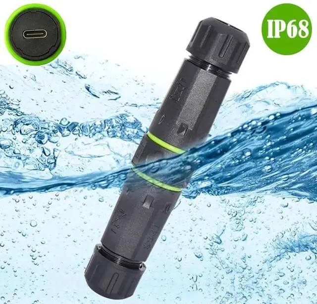 Alt view image 5 of 7 - IP68 Waterproof USBC Coupler, USB 3.1 TypeC 10Gbps Female to Female Outdoor Data & Power Extension Waterproof Adapter