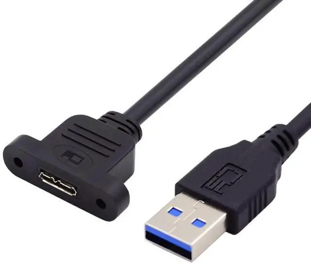 Main image of USB 3.0 Male to USB 3.0 MicroB Female ScrewMount Extension Cable