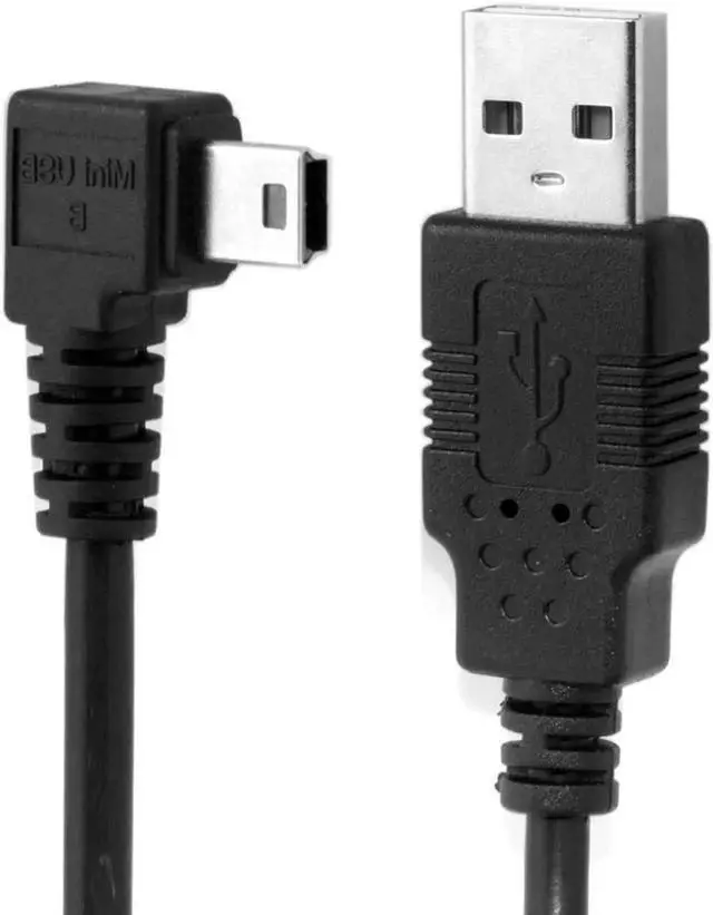 Main image of 90 Degree RightAngled USB 2.0 Male to Mini USB 5Pin Male Charging & Data Transfer Extension Cable, 5.0M