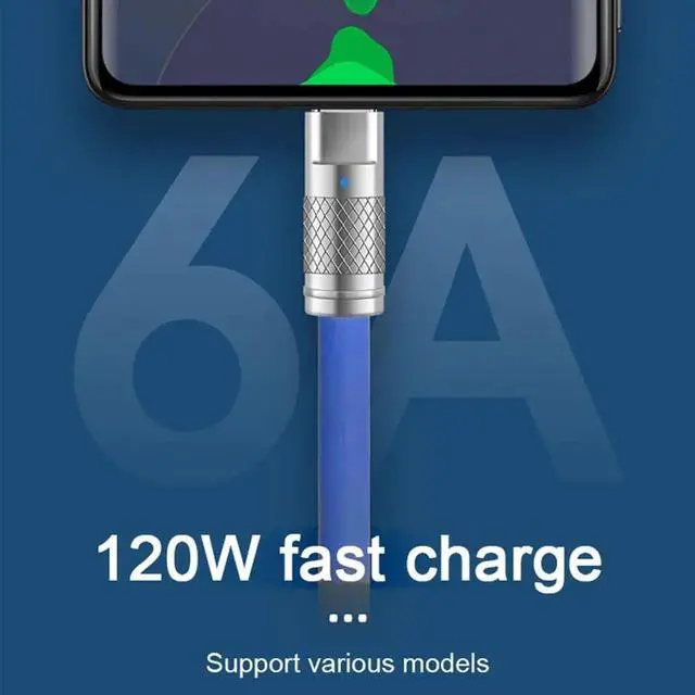Alt view image 3 of 6 - USBC to USBC Male to Male Cable, UltraSoft USB 2.0 120W Fast Charging & Data Transfer Extension Cable with Charging Indicator, 2.0M
