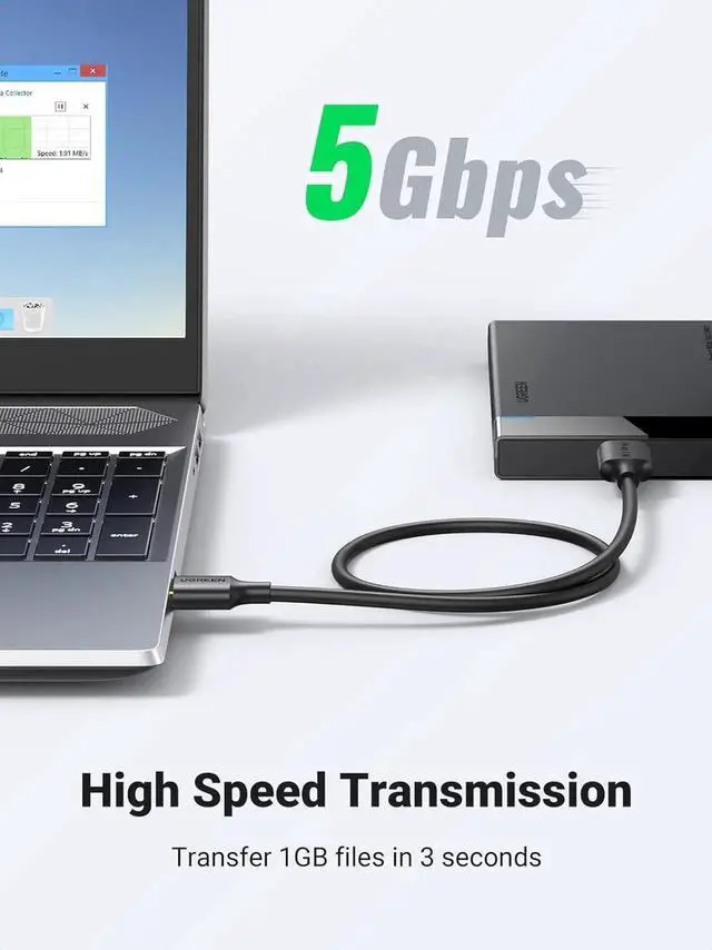 Alt view image 7 of 7 - UGREEN USB 3.0 TypeA Male to MicroB Cable, Compatible with Samsung Galaxy S5, Note 3, Cameras, Hard Drives & More, 6FT