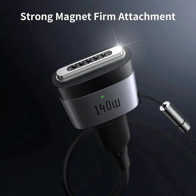 Alt view image 6 of 7 - Mcdodo 140W USBC to MagSafe 3 Adapter with Lanyard, Portable Lightweight MagSafe to USBC Charger Compatible with MacBook Pro M1 M2 M3 (20212024) 14"/16", MacBook Air M2 M3 (20222024) 13"/15"