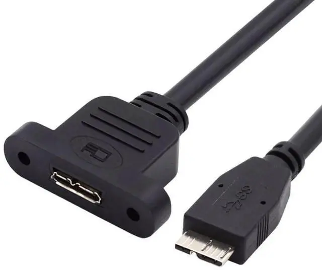 Main image of USB 3.0 MicroB Male to Female ScrewMount Extension Cable