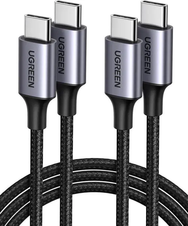 Main image of UGREEN 2Pack USBC to USBC Cable 3.3FT, 60W PD Fast Charging Nylon Braided TypeC Cord Compatible with iPhone 17/16, Galaxy S25/S24/S22, Pixel 8/7, MacBook Air/Pro, Dell XPS, iPad Pro/Mini/Air, Swit