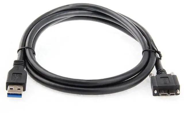 Alt view image 6 of 7 - Straight USB 3.0 TypeA Male to MicroB Male Cable with Panel Mount Screws, 5.0M