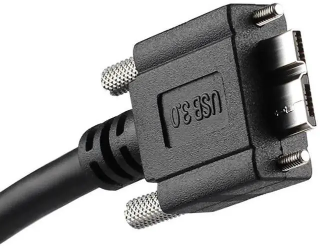 Alt view image 5 of 7 - Straight USB 3.0 TypeA Male to MicroB Male Cable with Panel Mount Screws, 5.0M