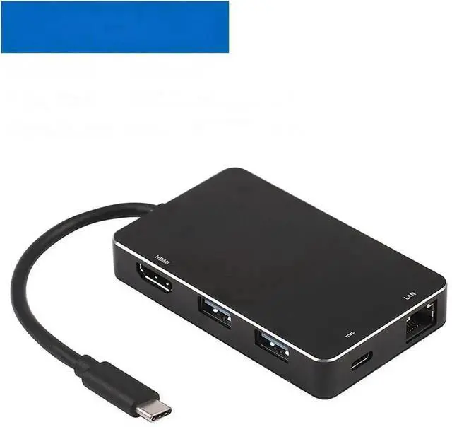 Main image of USBC Hub Splitter, MultiPort USBC Docking Station with HDMI, RJ45 Ethernet & 3Port USB 3.0, Compatible with MacBook Pro/Air